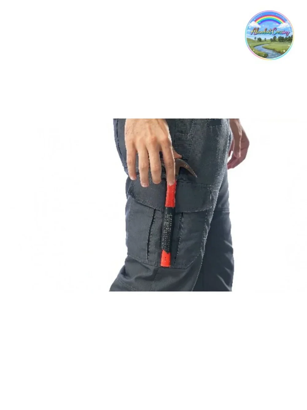 Mens Cargo Tactical Pants Water Resistant Elastic Waist 8 Pockets